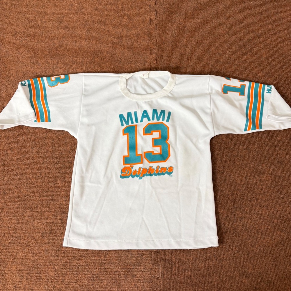 Vintage Huich Miami Dolphins Dan Marino 13 Kids Jersey Shirt White Medium USA
